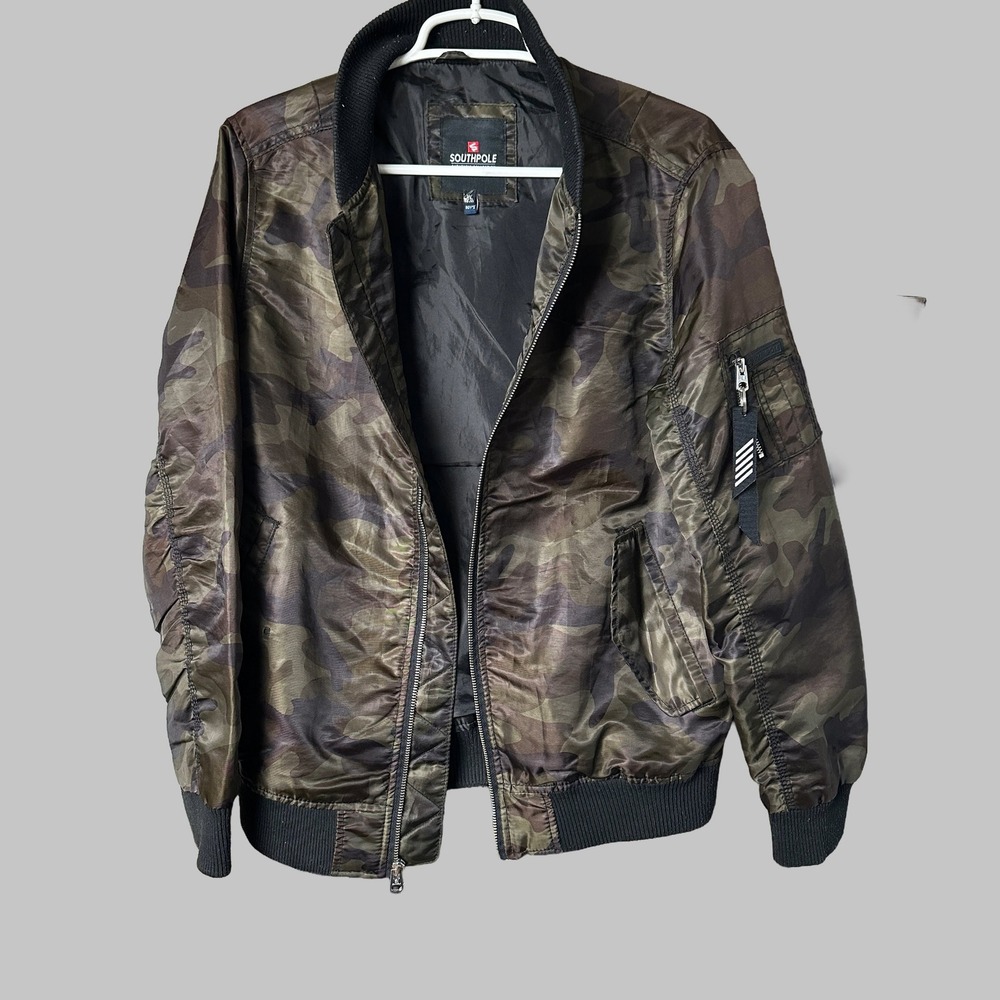 Southpole Camo Bomber Jacket Mens XL Camouflage Zip Up